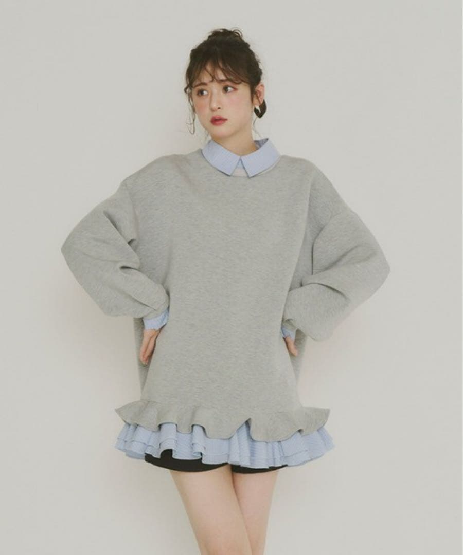 オルドット　フリルレイヤードダンボールスウェット　正規品