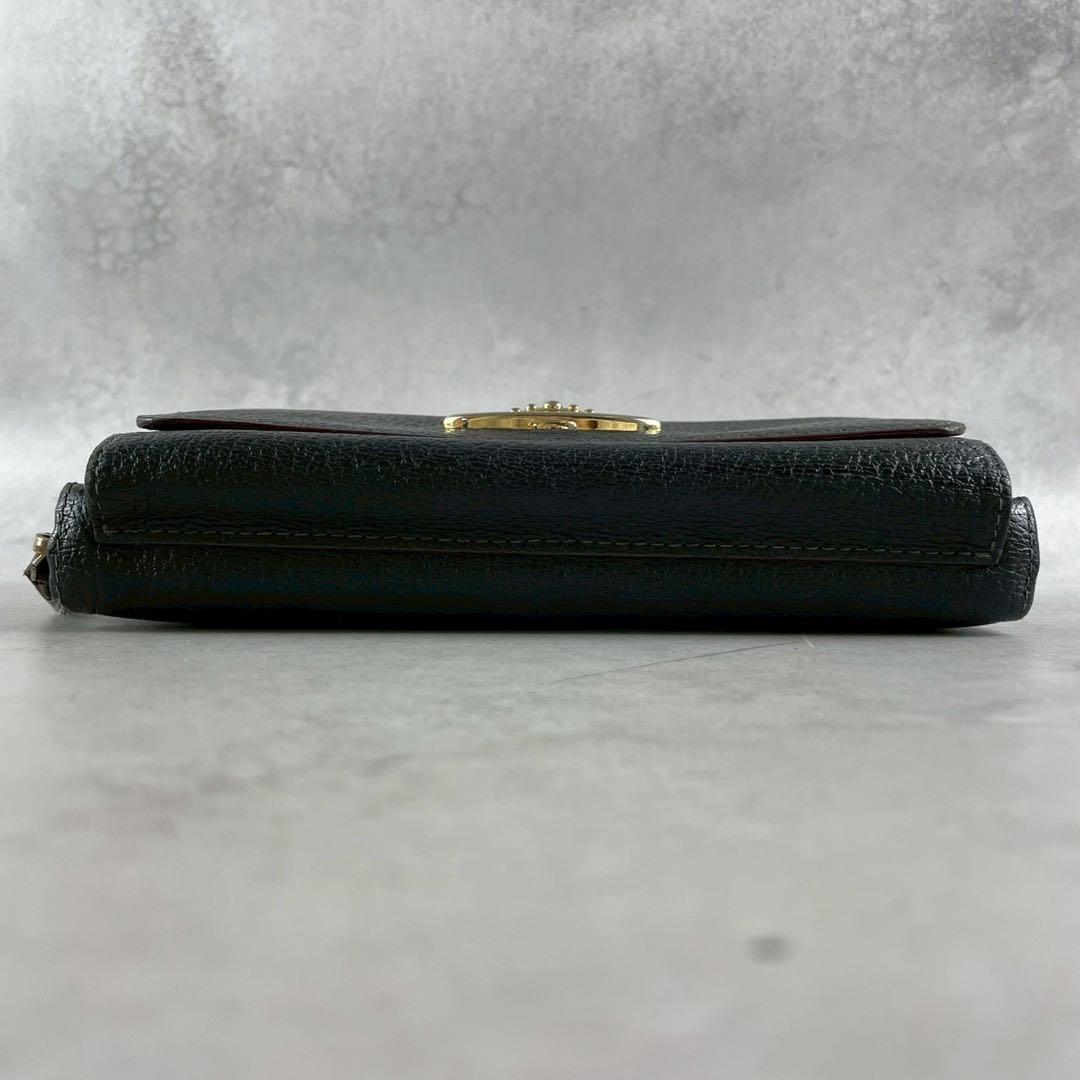 ヴィヴィアンウエストウッド　長財布　ショルダーバッグ　オーブ　レザー　ブラック