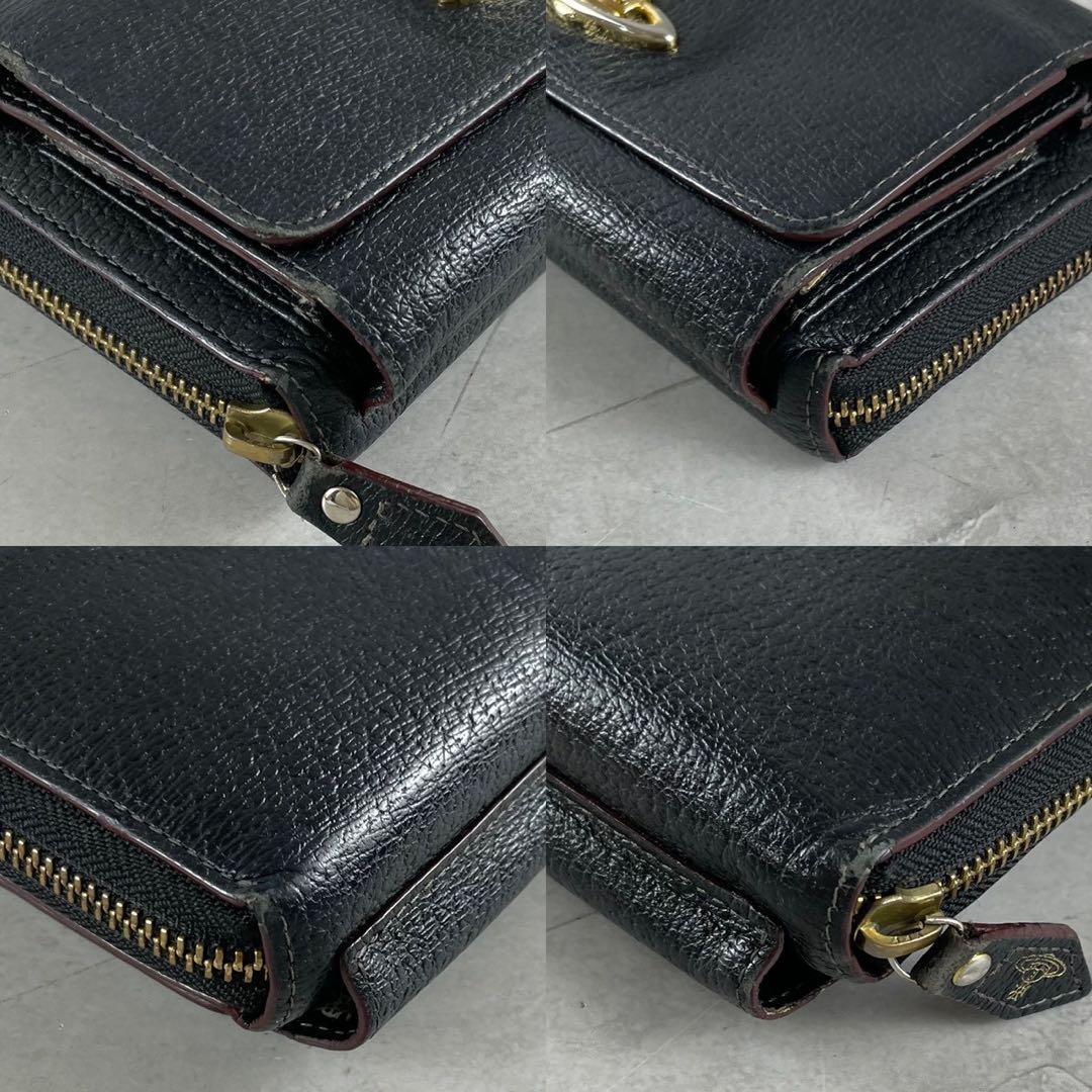 ヴィヴィアンウエストウッド　長財布　ショルダーバッグ　オーブ　レザー　ブラック