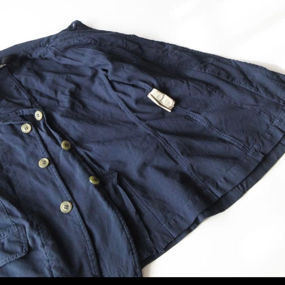 コムデギャルソン ポリ縮絨ドッキングテーラードジャケット ネイビー XS