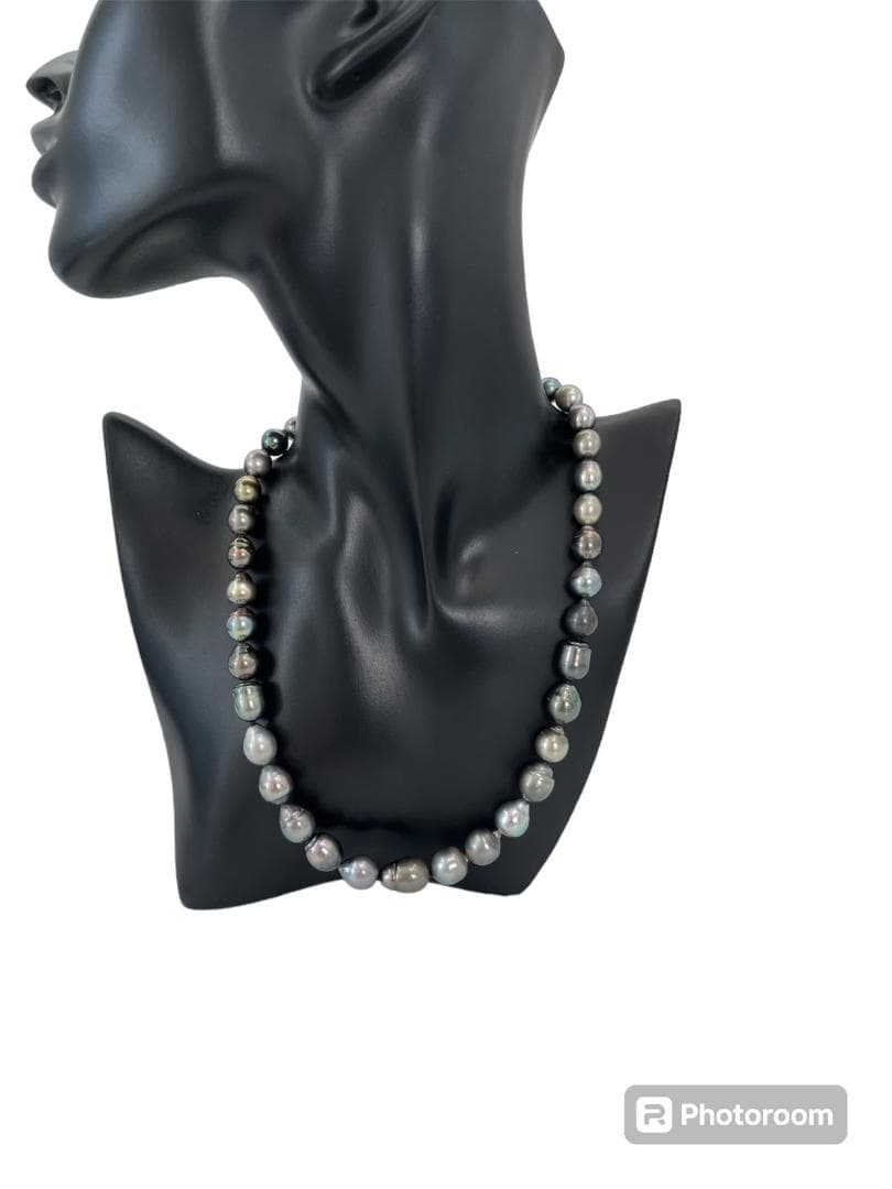 黒蝶真珠 パール ネックレス イヤリング ブラックパール ８㎜～11㎜ 真珠