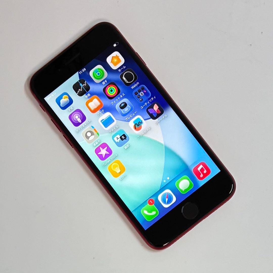 M37【電池新品100％表示】iPhone SE3 64GB レッド