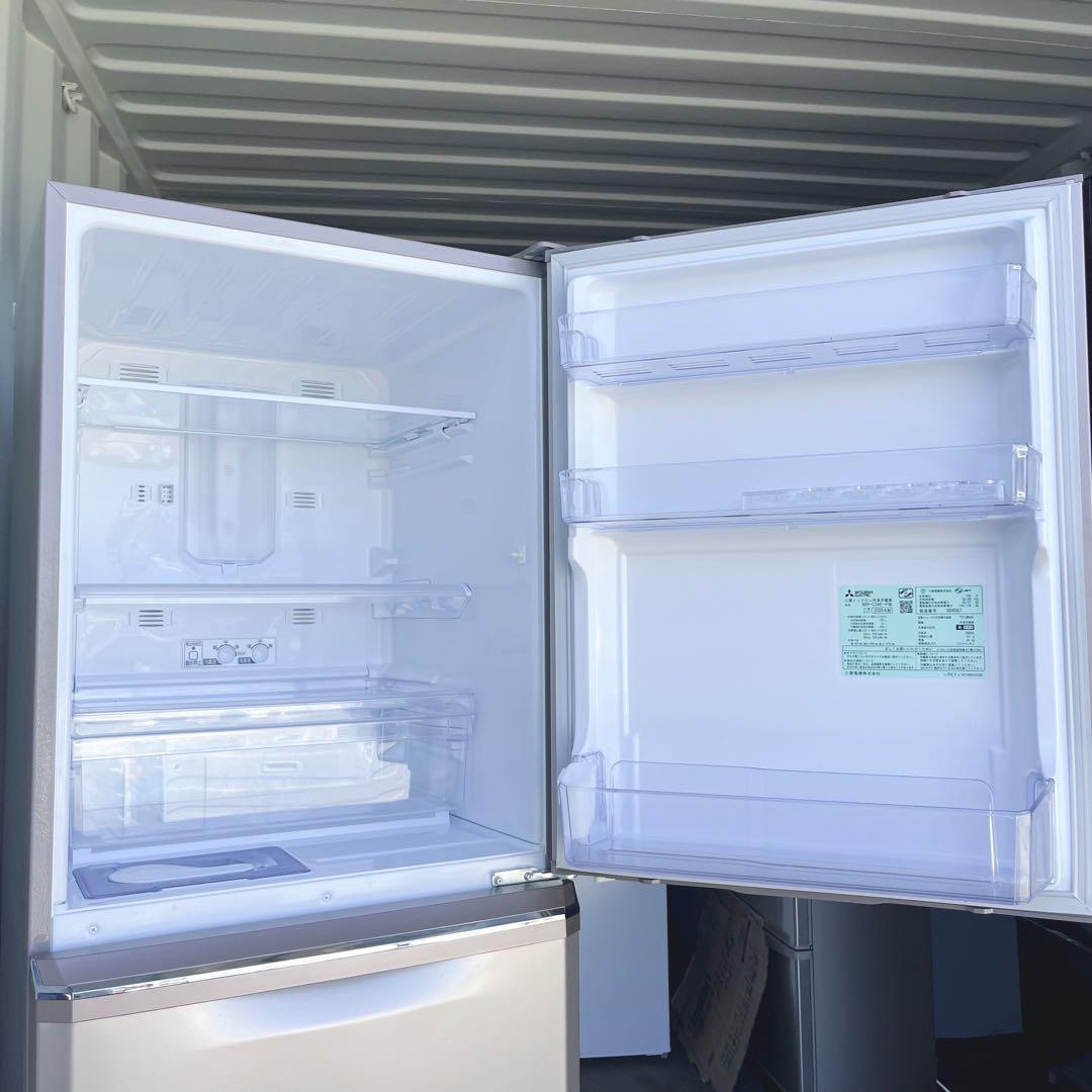 取付無料！三菱自動製氷機付きピンクゴールドおしゃれインテリア3ドア冷蔵庫！