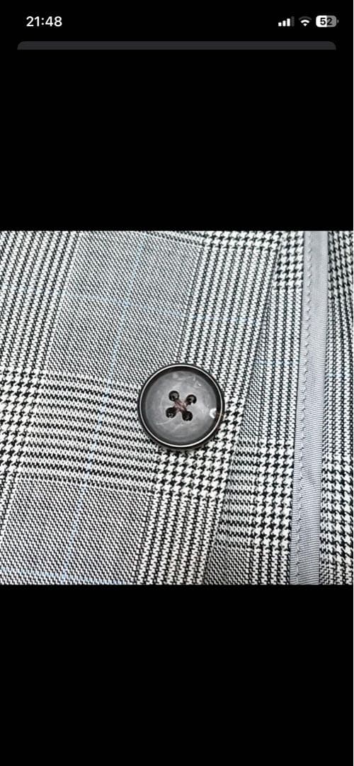 Aquascutum グレー チェック柄 スーツ　AB5