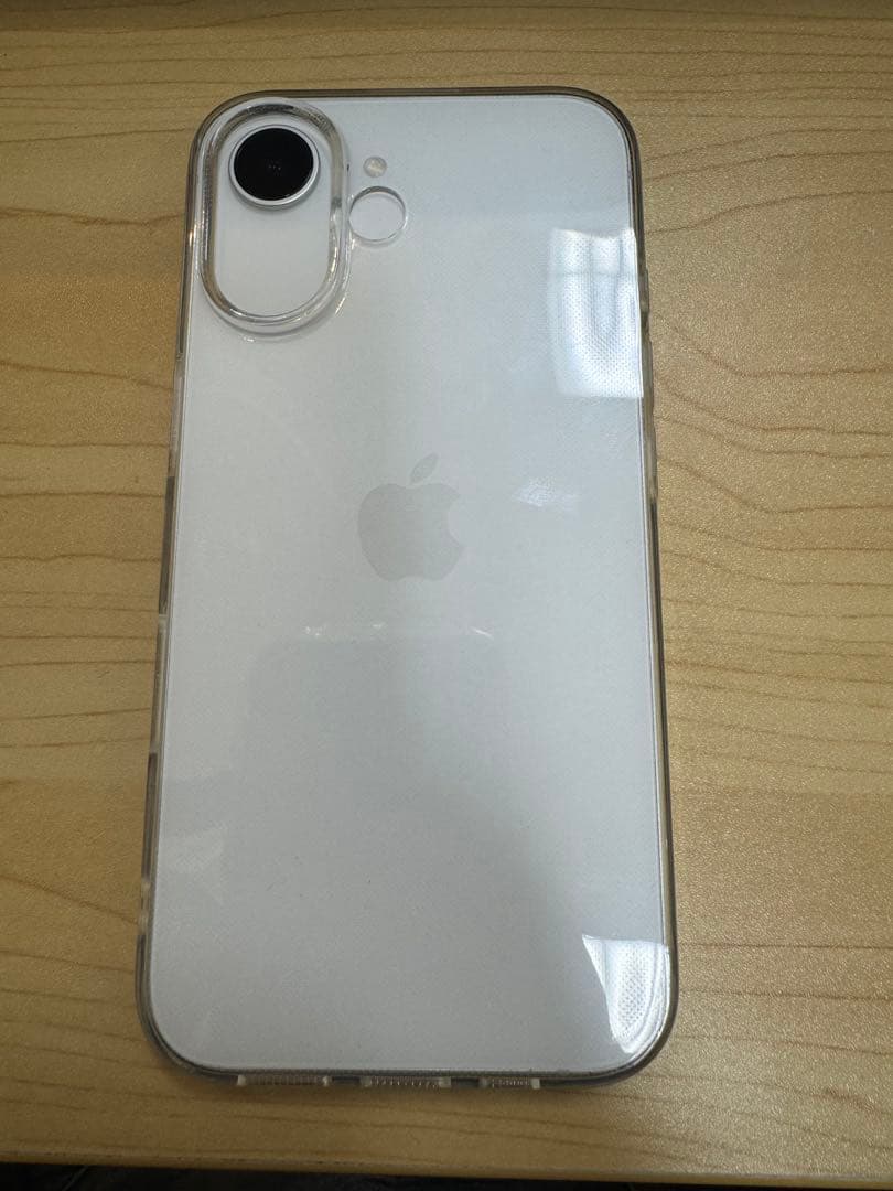 Apple iPhone 16eホワイト 本体 透明ケース付き