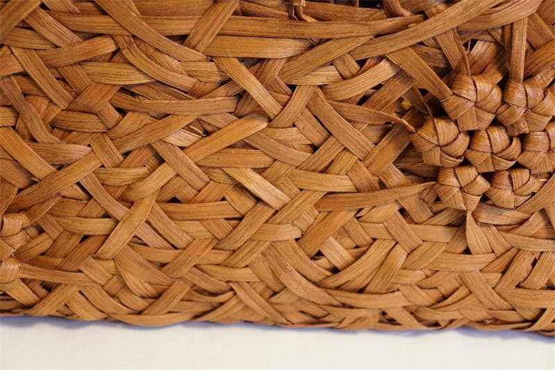 山葡萄 リング取手 籠 バッグ 六角花束嵌入 乱れ編み かごバッグ