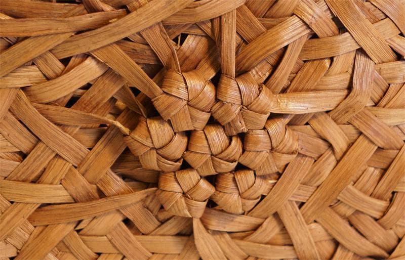 山葡萄 リング取手 籠 バッグ 六角花束嵌入 乱れ編み かごバッグ