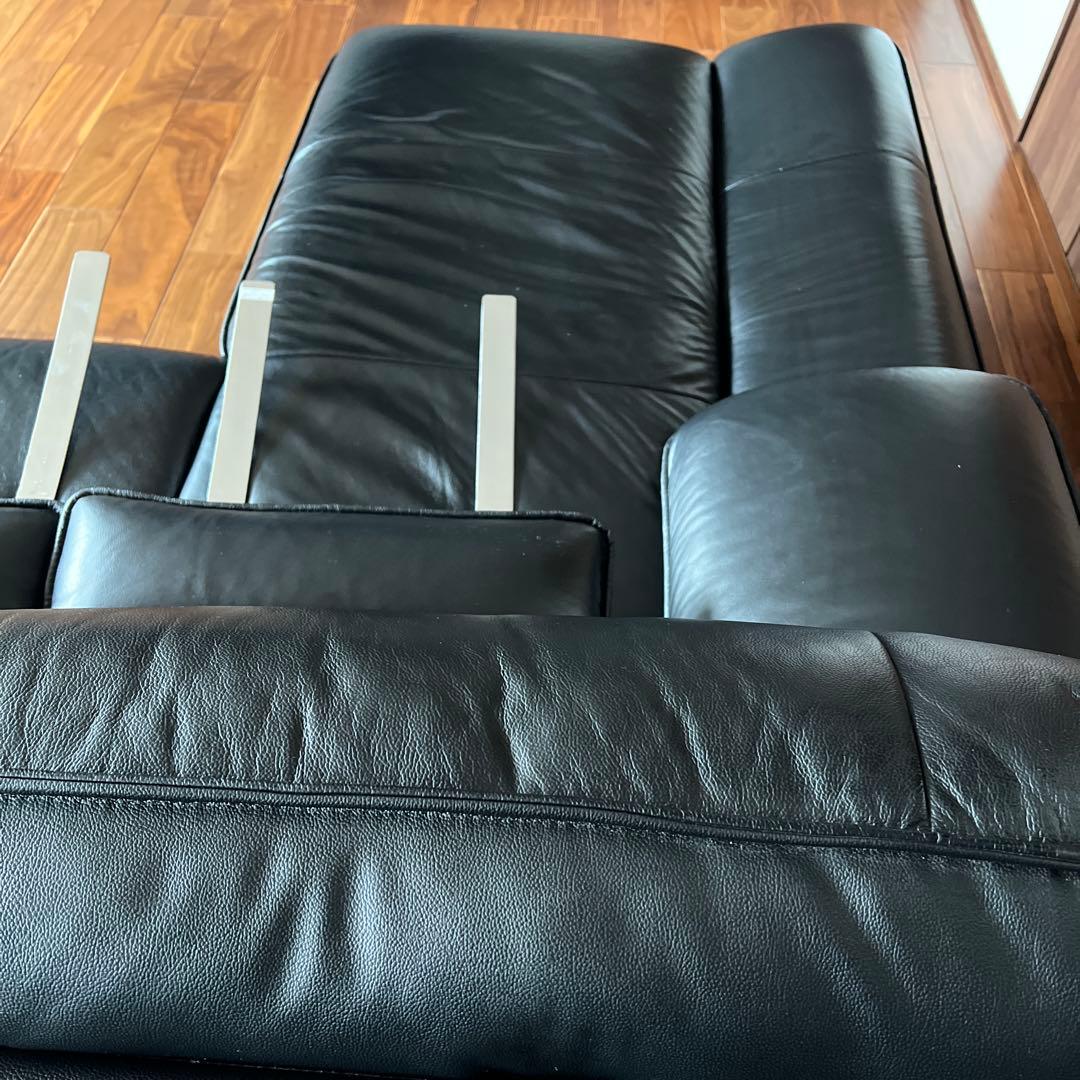 ニトリ　本革カウチソファ　4人掛け