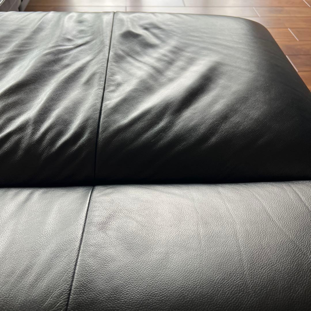 ニトリ　本革カウチソファ　4人掛け