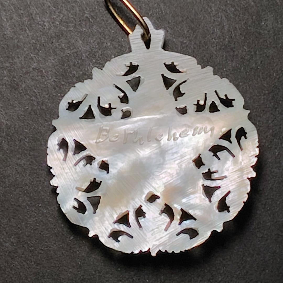 ヴィンテージペンダントトップ　ベツレヘム 　マザーオブパール　五芒星　刻印あり