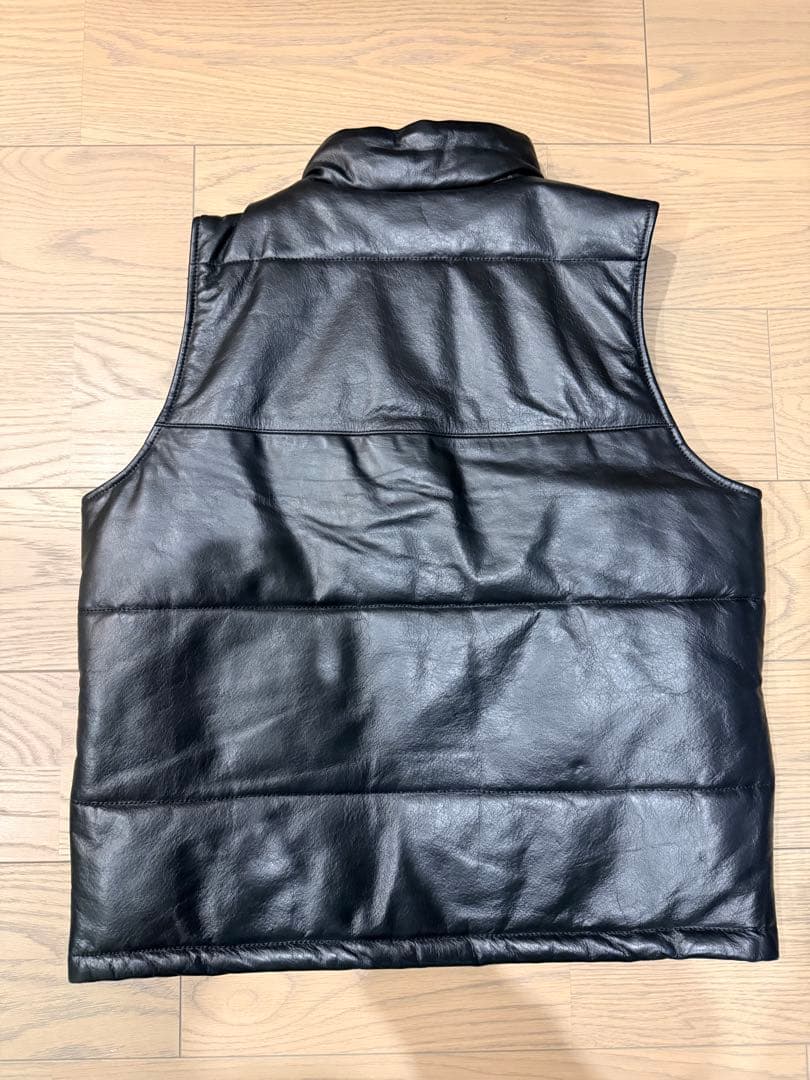 R*毒様 カットレイトレザー ダウンベスト