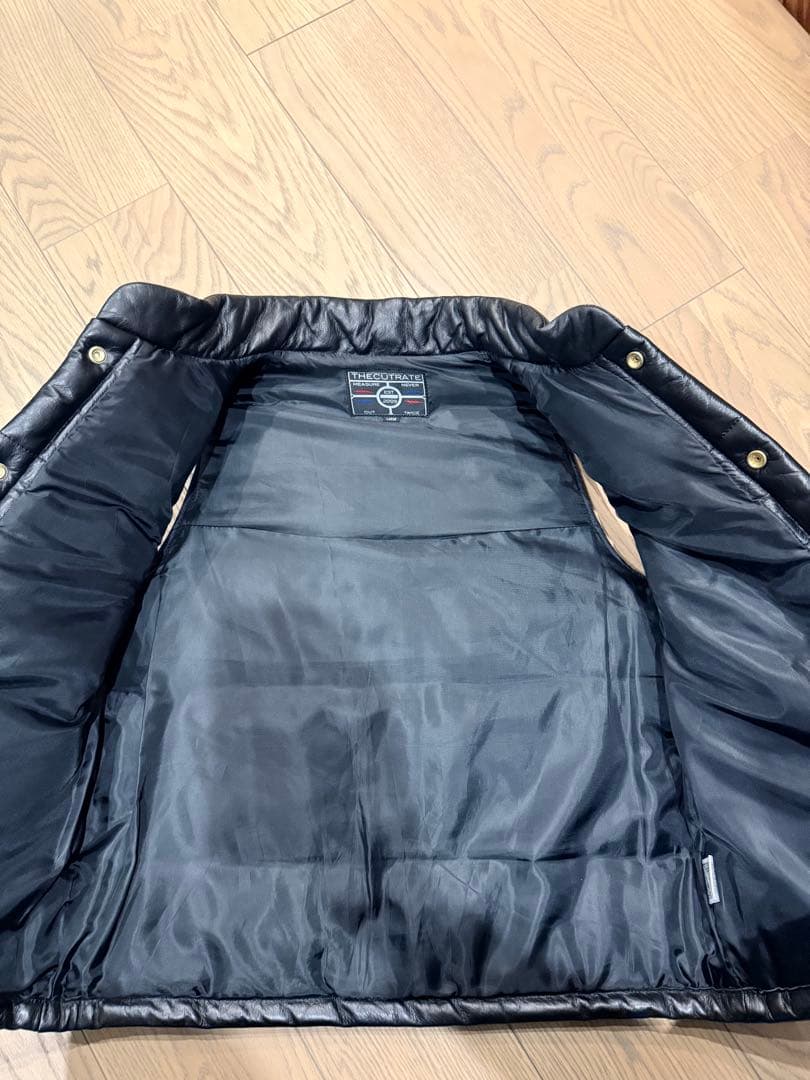 R*毒様 カットレイトレザー ダウンベスト