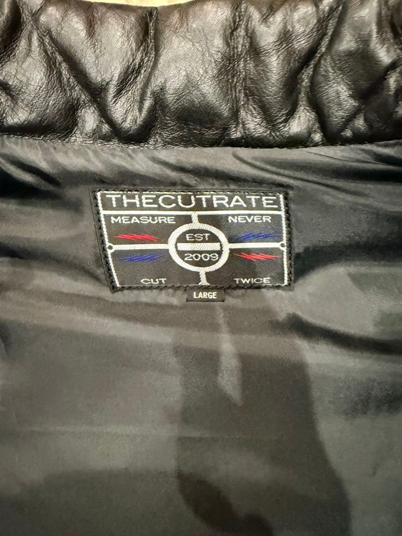 R*毒様 カットレイトレザー ダウンベスト