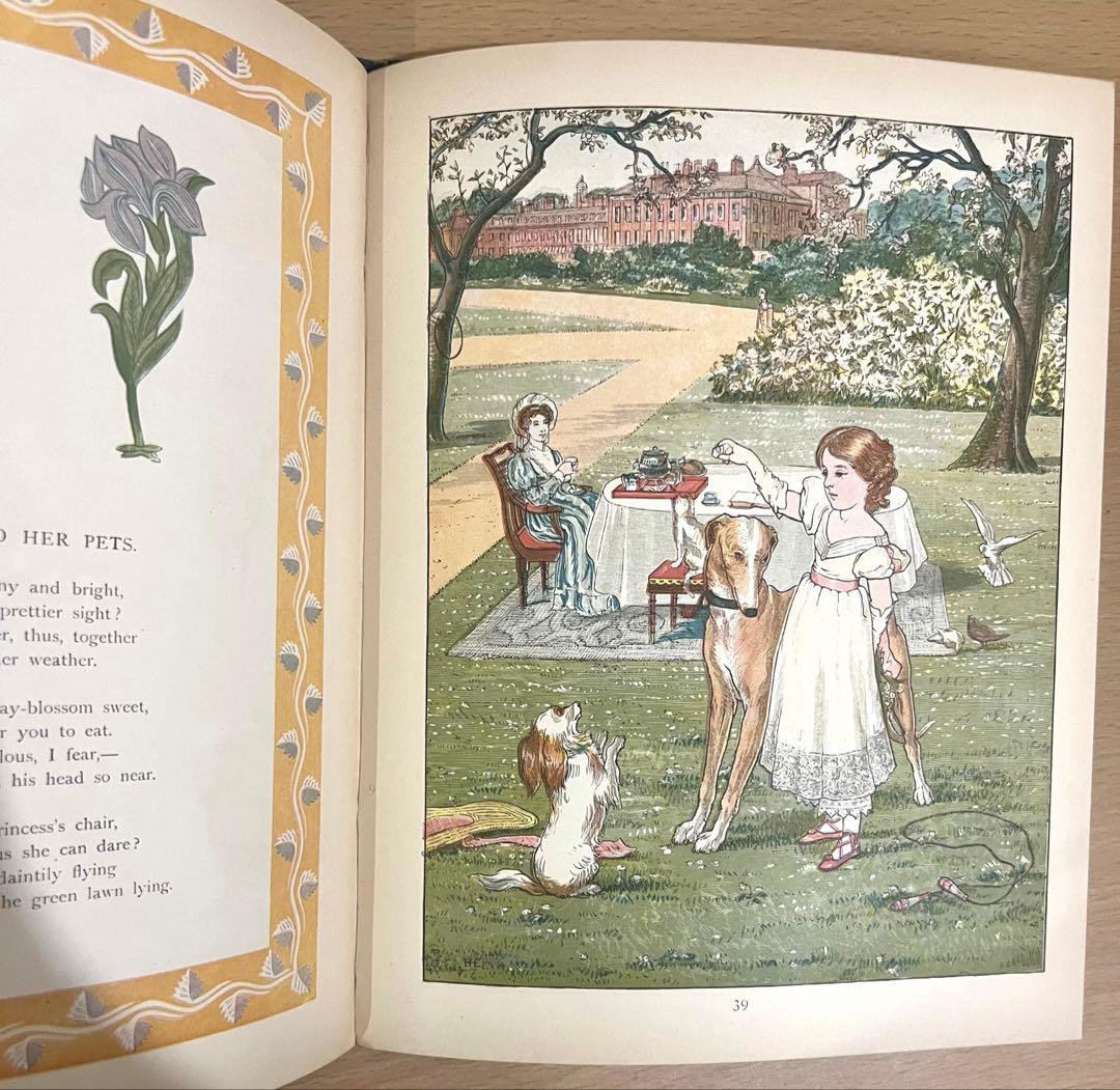 No342希少 アンティーク 古書 洋書 絵本 ビクトリアン 児童書 プリンセス