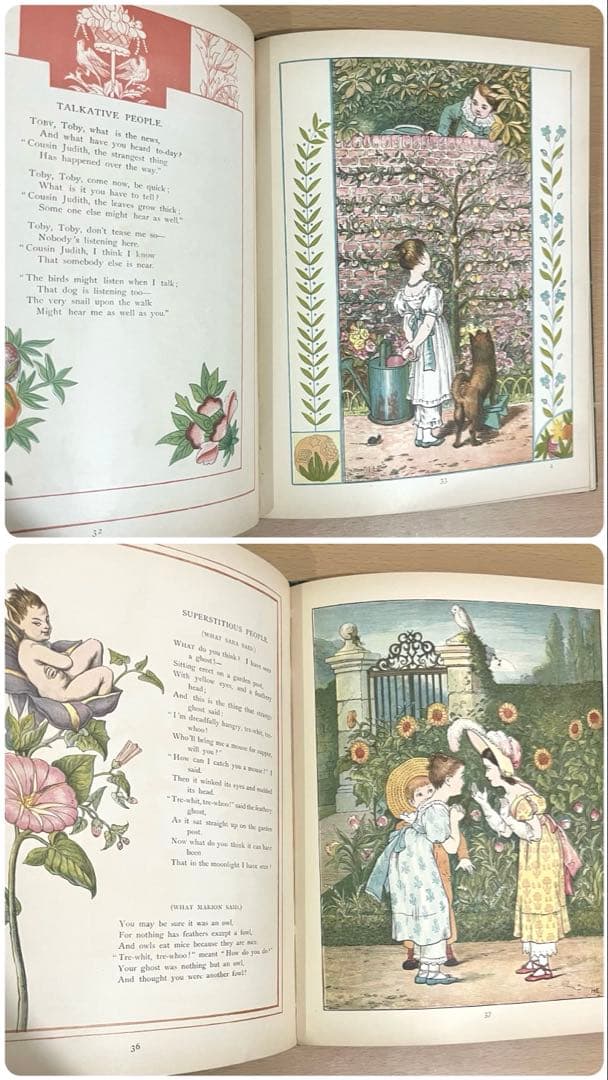 No342希少 アンティーク 古書 洋書 絵本 ビクトリアン 児童書 プリンセス