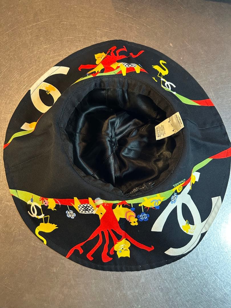 CHANEL つばひろ帽子　コットン　57cm