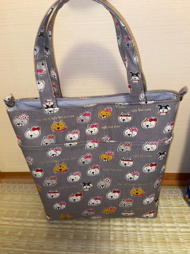 トートバッグ　猫柄　犬柄　春幸秋