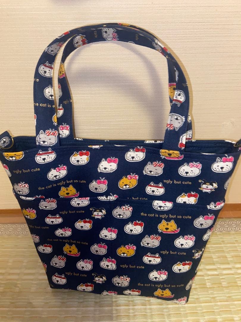 トートバッグ　猫柄　犬柄　春幸秋