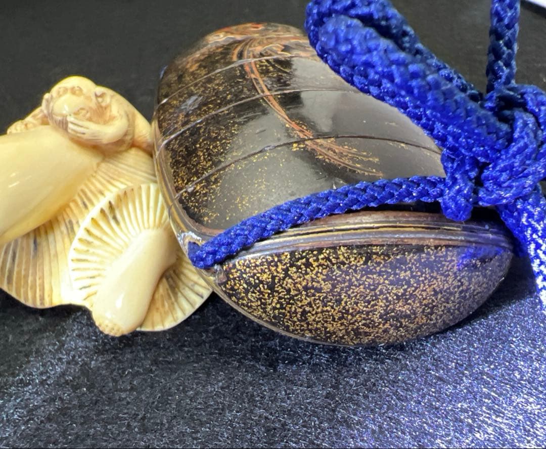 専用　江戸時代　蒔絵印籠、極上根付　60g 東Y8-0106☆2F