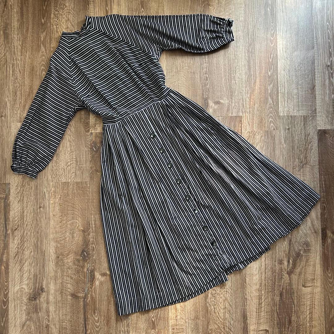 ワンピース 1950s vintage Betty Barclay stripe dress
