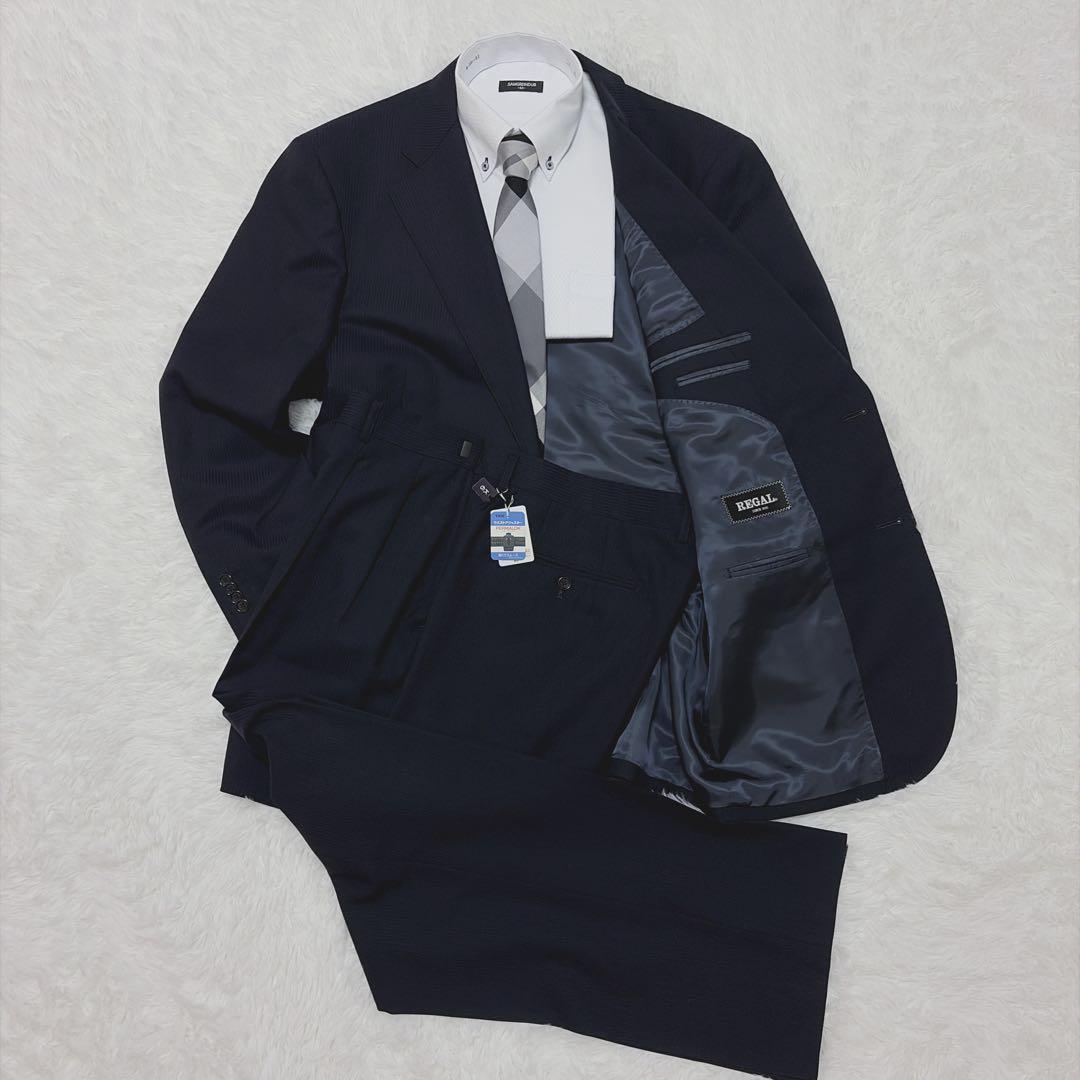 未使用✨REGAL とても大きいサイズ k6 ネイビー 形状記憶 ３XL 876