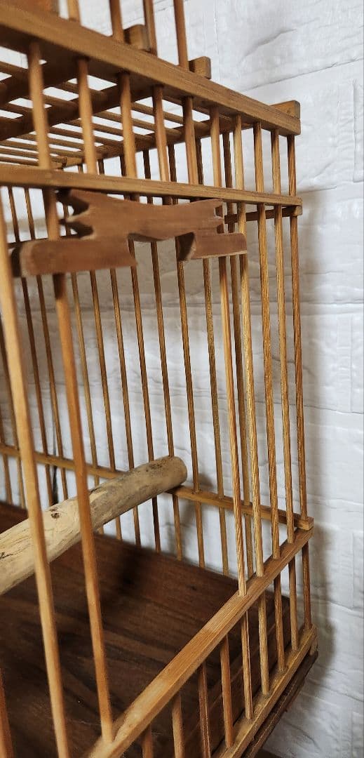 ◯～か ☆竹製☆ 持ち手付き 手作り鳥かご