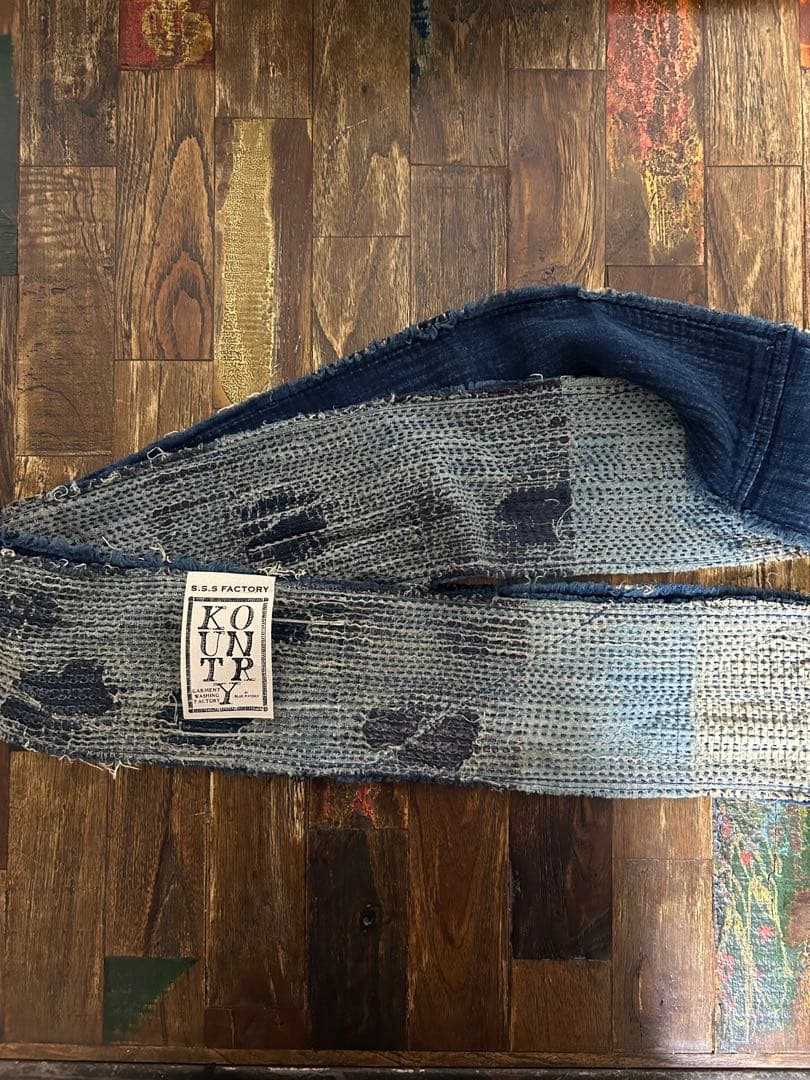 kapital キャピタル スヌード　デニム地 BORO 刺し子