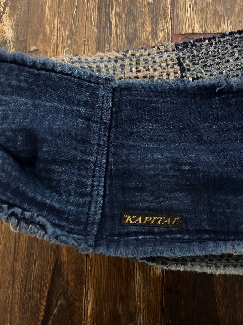 kapital キャピタル スヌード　デニム地 BORO 刺し子