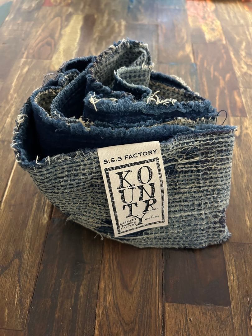 kapital キャピタル スヌード　デニム地 BORO 刺し子