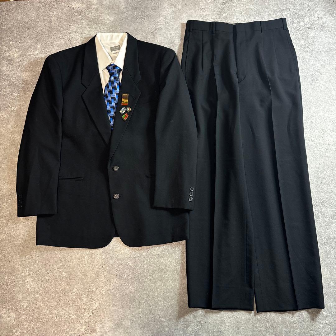 セットアップ ダブルスーツ 成人式 入学式 ピンズ vintage no.145