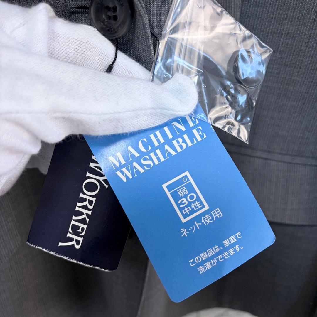 ☆大きいサイズ・25号☆ニューヨーカー　ウォッシャブルテーラードジャケット　毛混