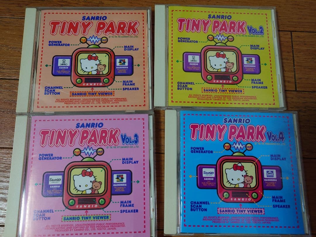 TINY PARK Vol.1-4 CD-ROM　サンリオ　タイニーパーク4種