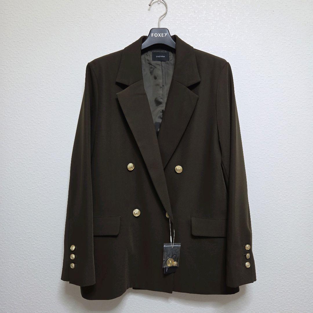 未使用タグ付き グレディブリリアン ツイルテーラードダブルジャケット38