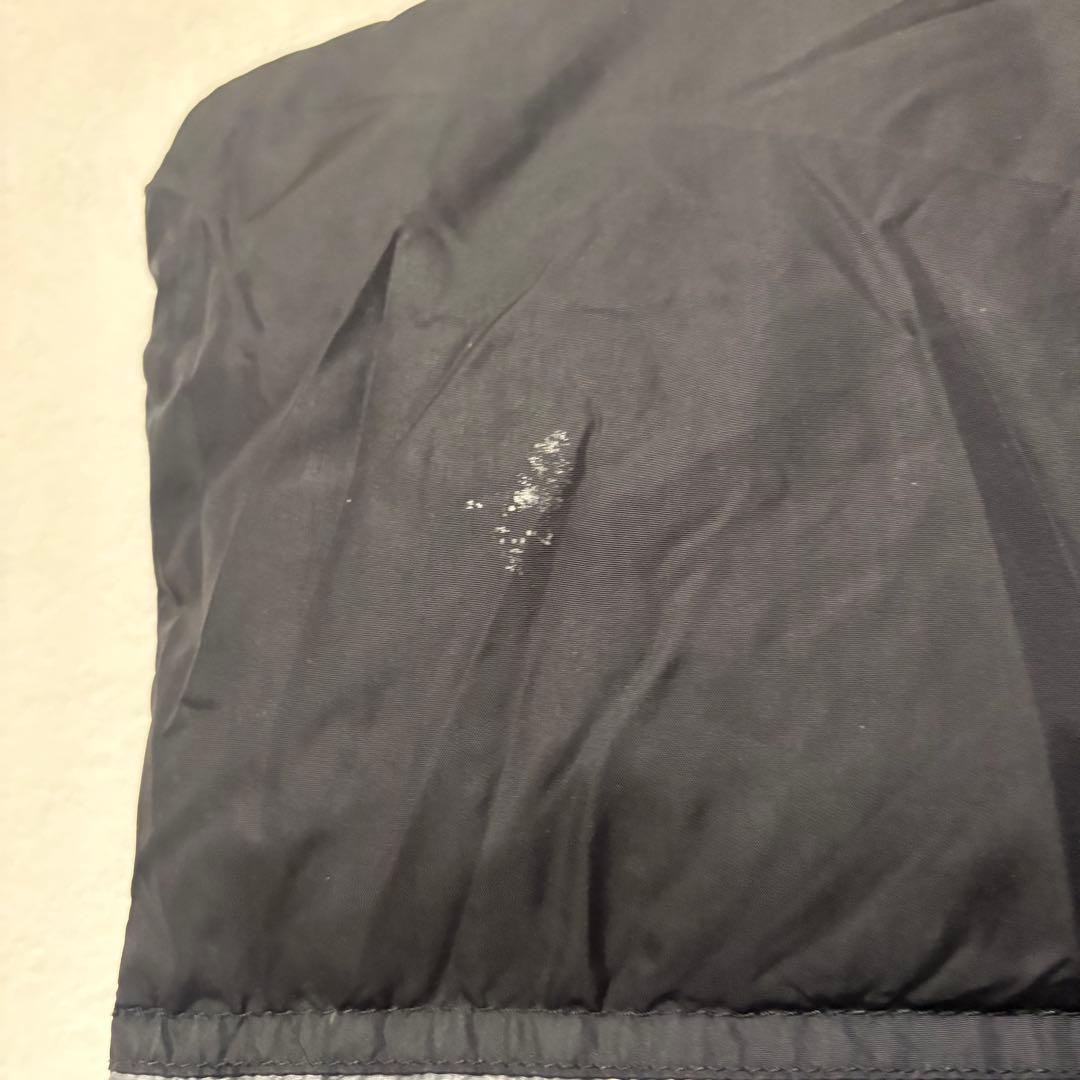 ノースフェイス ダウンベスト ヌプシ メンズ M グレー 刺繍ロゴ 700フィル