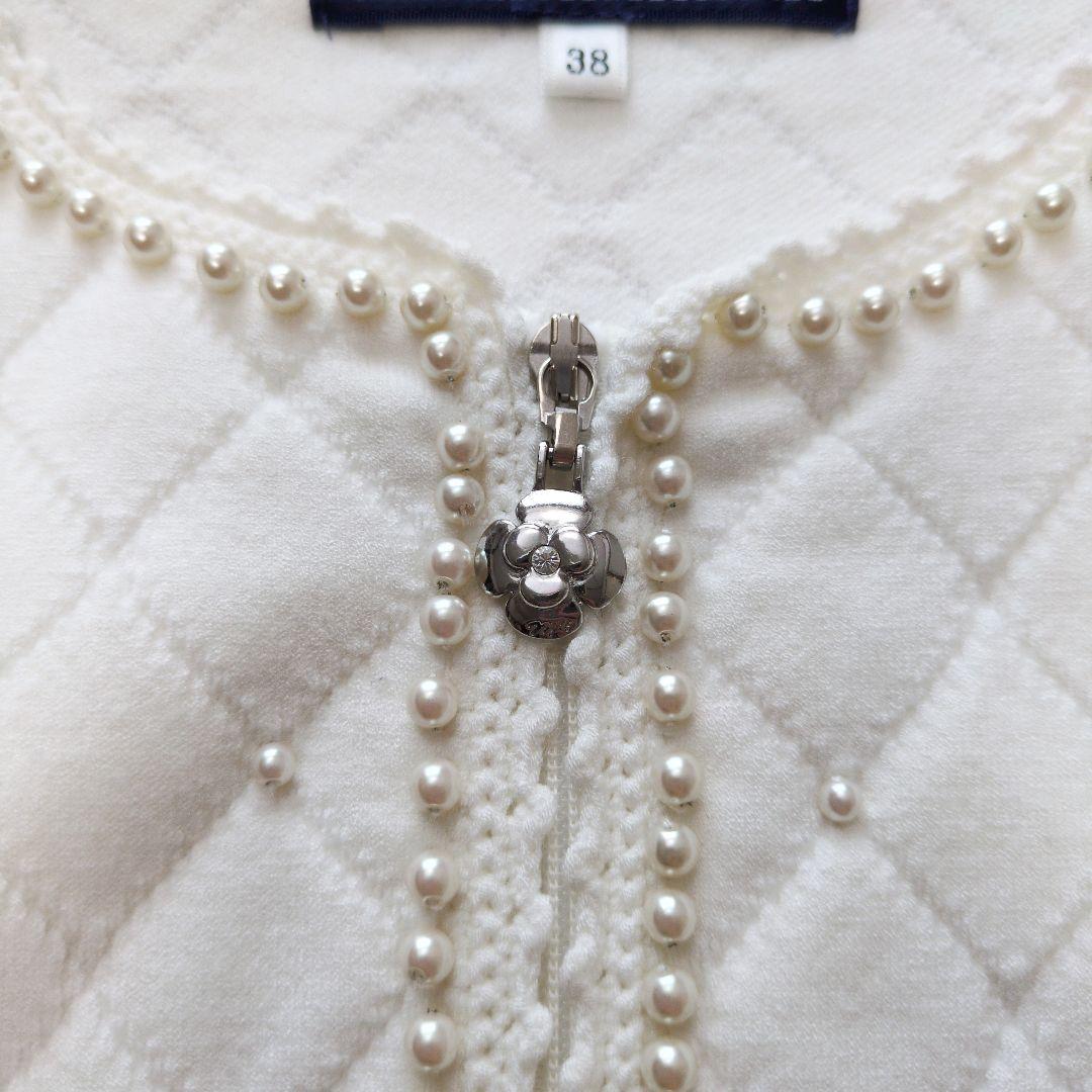 エムズグレイシー　近年モデル　キルティング　カーディガン　パール　春秋冬