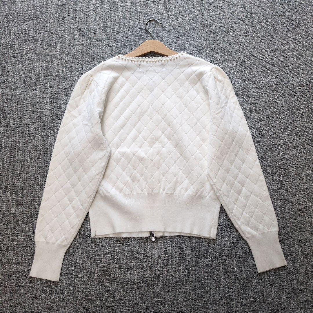 エムズグレイシー　近年モデル　キルティング　カーディガン　パール　春秋冬