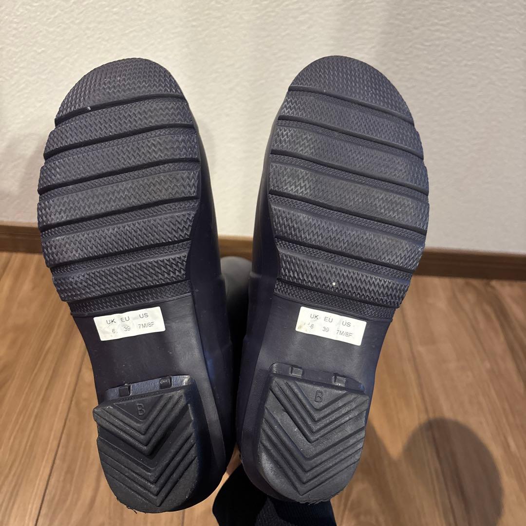 HUNTER ダークブルー 長靴 バックル付き 25cm