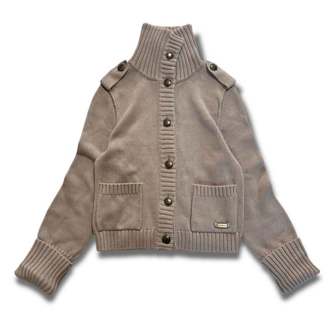 【極美品】バーバリー BURBERRY ニットジャケット ベージュ 2