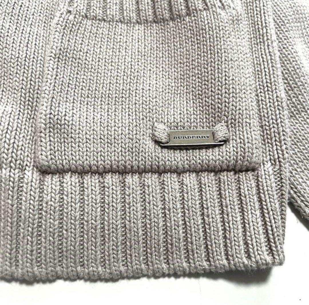 【極美品】バーバリー BURBERRY ニットジャケット ベージュ 2