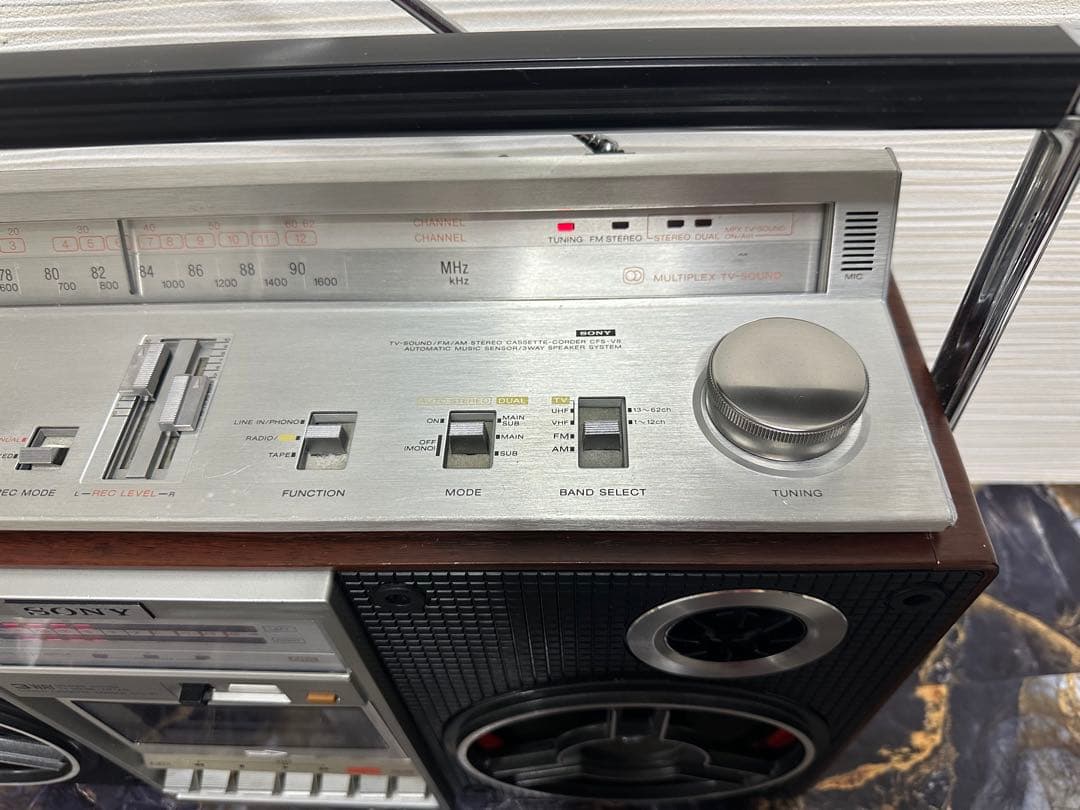 未使用近い! 動作品! SONY ラジカセ　CFS-V8 ソニー 昭和レトロ