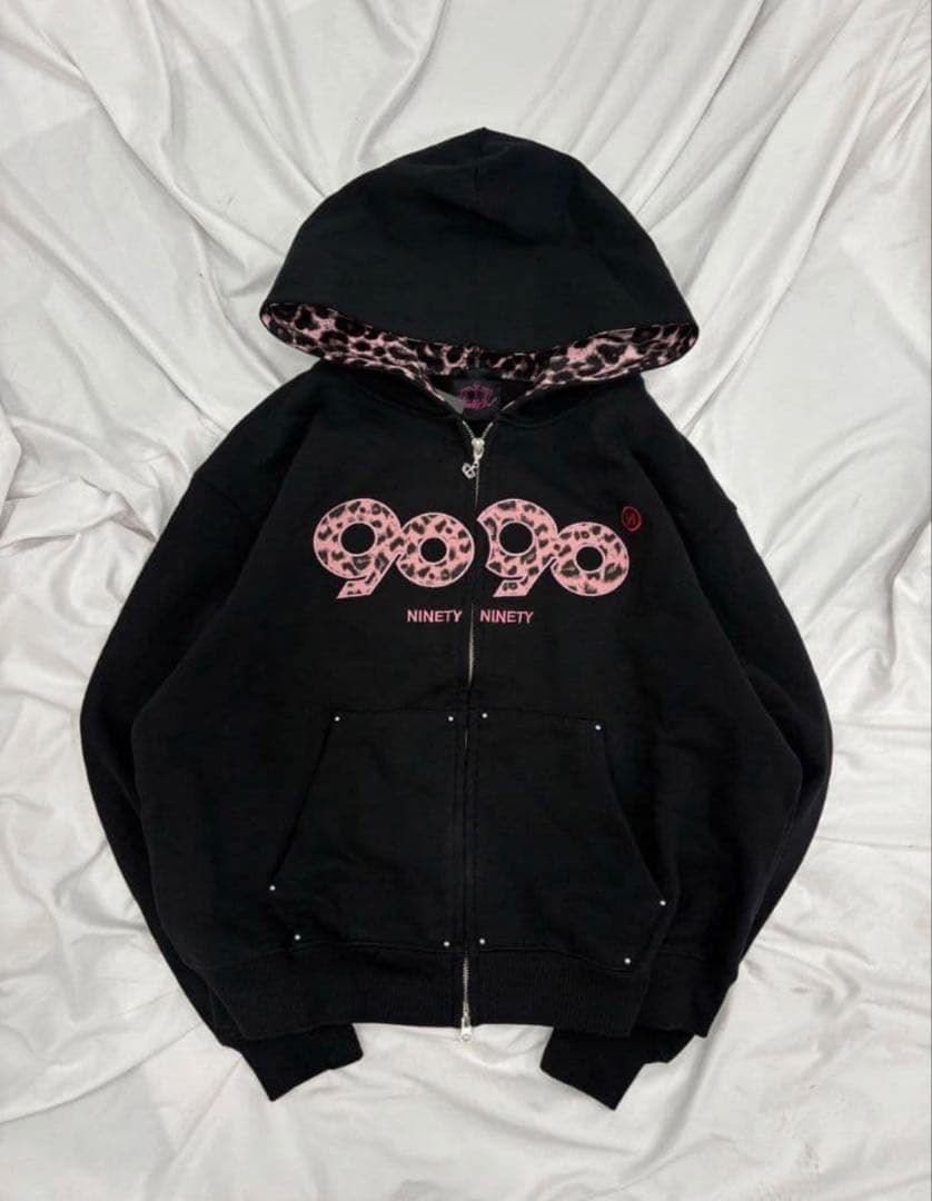 9090 girl OG Logo パーカーblack S