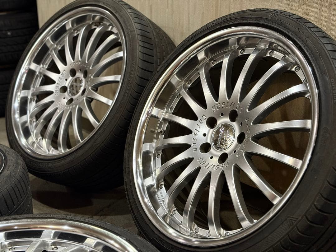 ☆希少☆廃盤カールソン21インチ☆タイヤ付☆pcd120☆9J10J 深リム