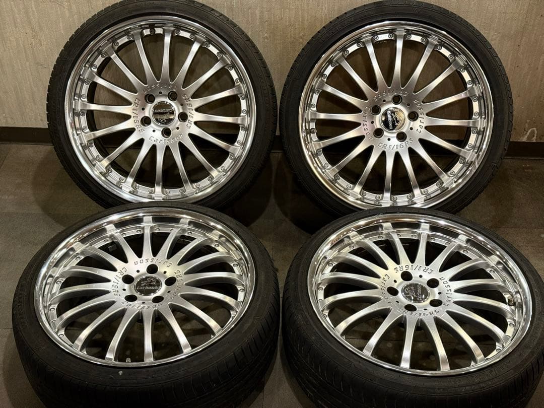 ☆希少☆廃盤カールソン21インチ☆タイヤ付☆pcd120☆9J10J 深リム