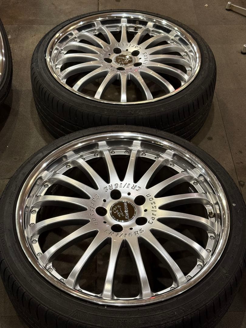 ☆希少☆廃盤カールソン21インチ☆タイヤ付☆pcd120☆9J10J 深リム