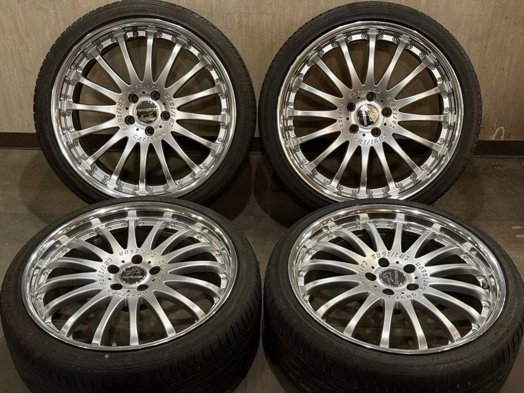 ☆希少☆廃盤カールソン21インチ☆タイヤ付☆pcd120☆9J10J 深リム