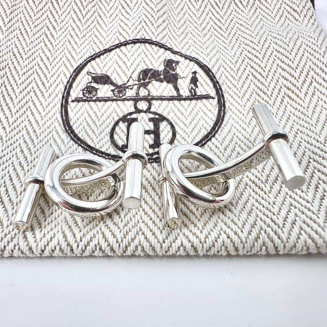 HERMES ミニ　シェーヌダンクル　シルバー　カフス　Ag925