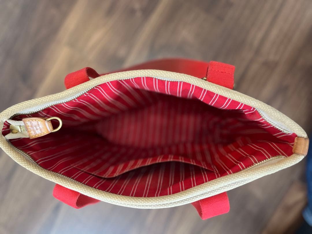 Louis Vuitton トートバッグ ベージュ/レッド