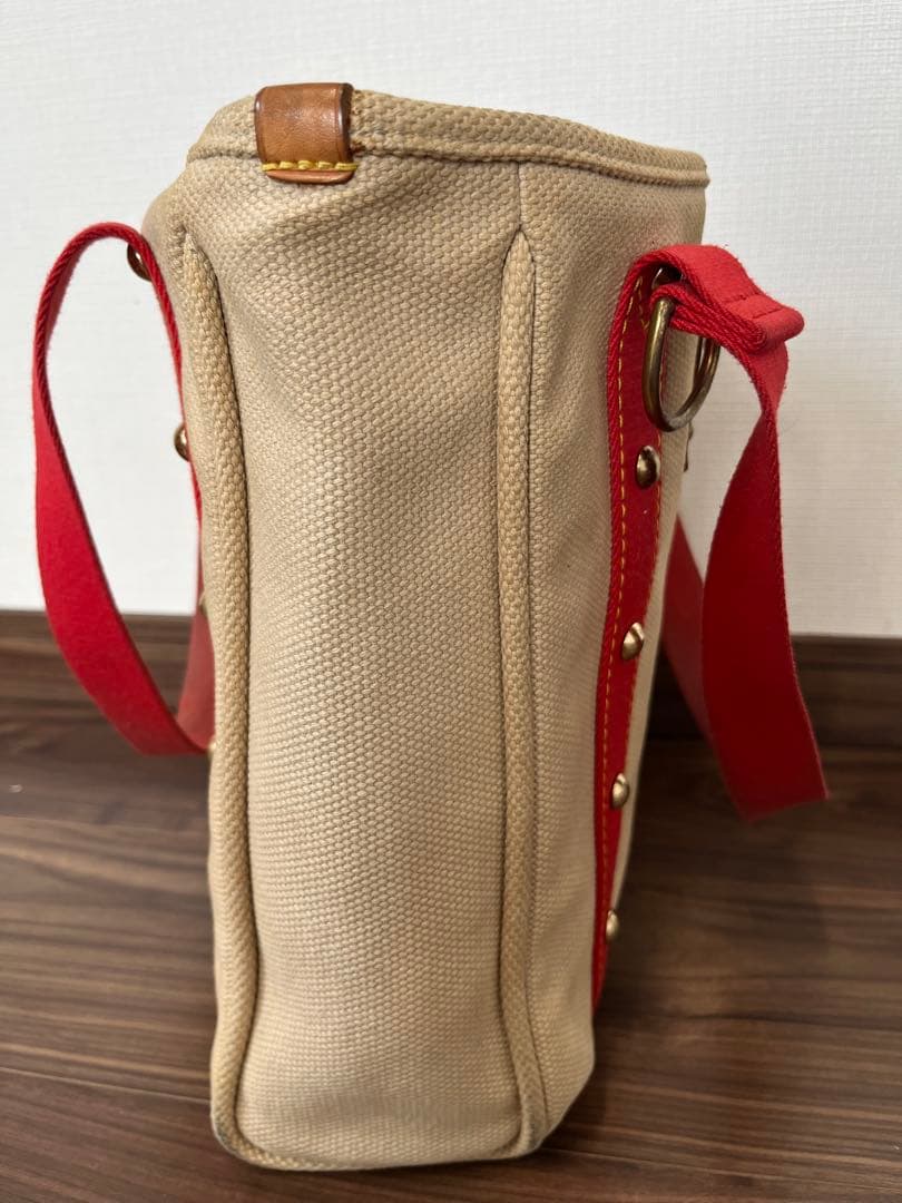 Louis Vuitton トートバッグ ベージュ/レッド