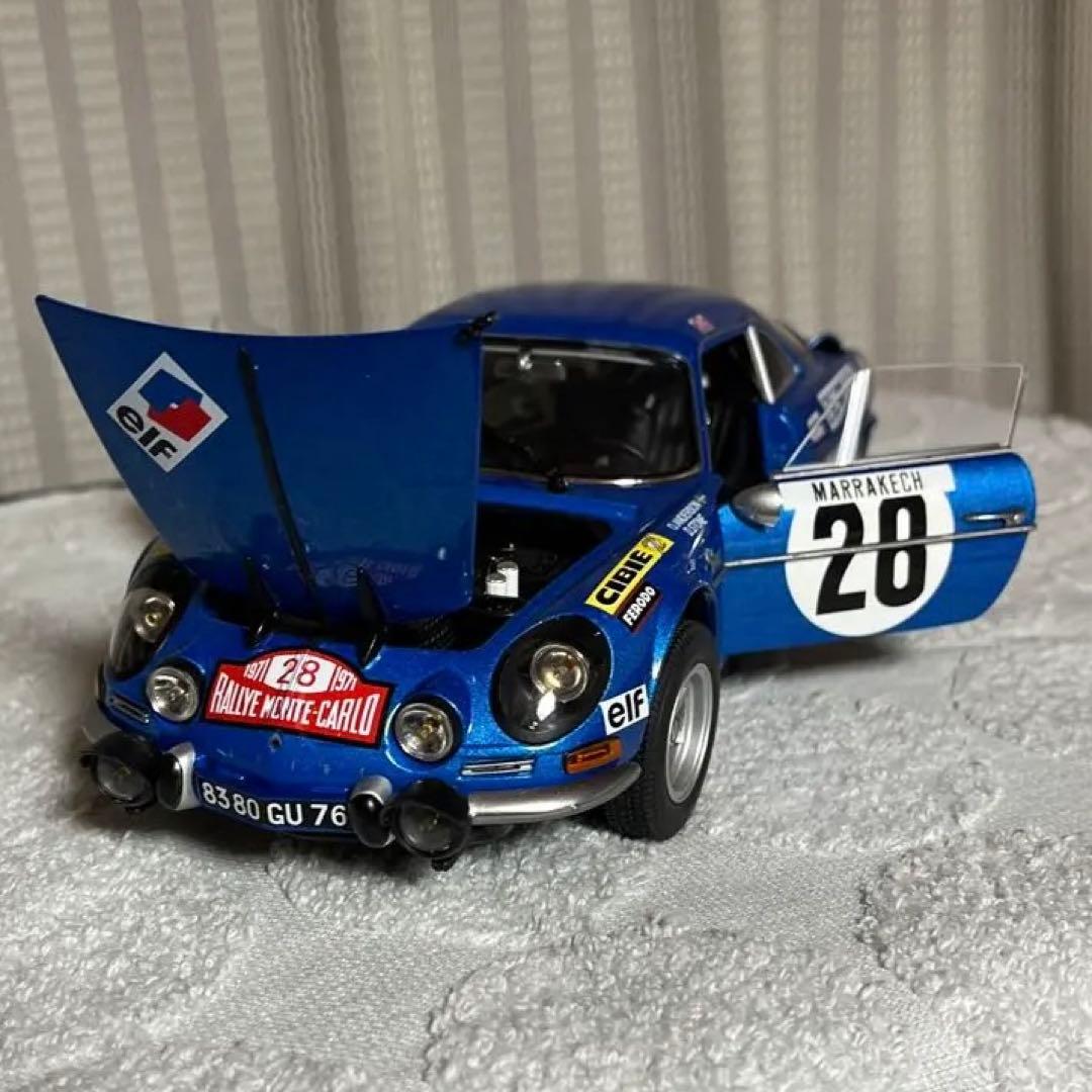 京商，1/18アルピーヌ A110 ミニカー モンテカルロラリー 28