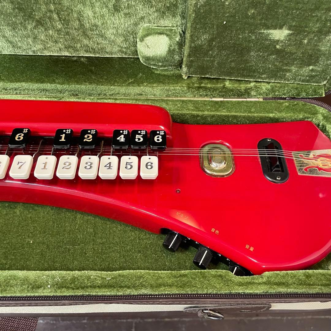 電気大正琴 SUZUKI こはく CHK-1 ソプラノ 赤 【美品】